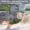image:imageLelepet Dog Coat Waterproof Dog Jacket Fleece Vest with Adjustable BuckleArmy Green