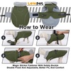 image:imageLelepet Dog Coat Waterproof Dog Jacket Fleece Vest with Adjustable BuckleArmy Green