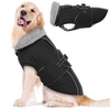 image:imageLelepet Dog Coat Waterproof Dog Jacket Fleece Vest with Adjustable BuckleBlack