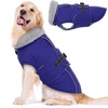 image:imageLelepet Dog Coat Waterproof Dog Jacket Fleece Vest with Adjustable BuckleBlue