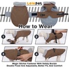 image:imageLelepet Dog Coat Waterproof Dog Jacket Fleece Vest with Adjustable BuckleBrown
