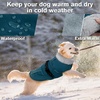 image:imageLelepet Dog Coat Waterproof Dog Jacket Fleece Vest with Adjustable BuckleDark Green