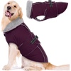 image:imageLelepet Dog Coat Waterproof Dog Jacket Fleece Vest with Adjustable BuckleDark Purple