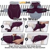 image:imageLelepet Dog Coat Waterproof Dog Jacket Fleece Vest with Adjustable BuckleDark Purple