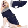 image:imageLelepet Dog Coat Waterproof Dog Jacket Fleece Vest with Adjustable BuckleNavy Blue