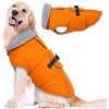 image:imageLelepet Dog Coat Waterproof Dog Jacket Fleece Vest with Adjustable BuckleOrange