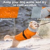 image:imageLelepet Dog Coat Waterproof Dog Jacket Fleece Vest with Adjustable BuckleOrange