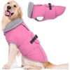 image:imageLelepet Dog Coat Waterproof Dog Jacket Fleece Vest with Adjustable BucklePink