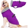 image:imageLelepet Dog Coat Waterproof Dog Jacket Fleece Vest with Adjustable BucklePurple