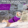 image:imageLelepet Dog Coat Waterproof Dog Jacket Fleece Vest with Adjustable BucklePurple