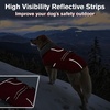 image:imageLelepet Dog Coat Waterproof Dog Jacket Fleece Vest with Adjustable BuckleRed