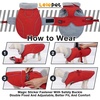 image:imageLelepet Dog Coat Waterproof Dog Jacket Fleece Vest with Adjustable BuckleRed