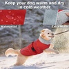 image:imageLelepet Dog Coat Waterproof Dog Jacket Fleece Vest with Adjustable BuckleRed