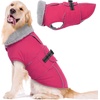 image:imageLelepet Dog Coat Waterproof Dog Jacket Fleece Vest with Adjustable BuckleRose Red
