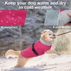 image:imageLelepet Dog Coat Waterproof Dog Jacket Fleece Vest with Adjustable BuckleRose Red