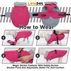 image:imageLelepet Dog Coat Waterproof Dog Jacket Fleece Vest with Adjustable BuckleRose Red