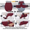 image:imageLelepet Dog Coat Waterproof Dog Jacket Fleece Vest with Adjustable BuckleWine Red