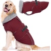 image:imageLelepet Dog Coat Waterproof Dog Jacket Fleece Vest with Adjustable BuckleWine Red