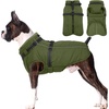 image:imageLelepet Dog Coat for Large Dogs Waterproof Dog Jacket with Harness Built inArmy Green