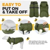 image:imageLelepet Dog Coat for Large Dogs Waterproof Dog Jacket with Harness Built inArmy Green