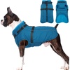 image:imageLelepet Dog Coat for Large Dogs Waterproof Dog Jacket with Harness Built inBlue
