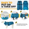 image:imageLelepet Dog Coat for Large Dogs Waterproof Dog Jacket with Harness Built inBlue