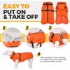 image:imageLelepet Dog Coat for Large Dogs Waterproof Dog Jacket with Harness Built inOrange