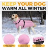 image:imageLelepet Dog Coat for Large Dogs Waterproof Dog Jacket with Harness Built inPink