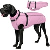 image:imageLelepet Dog Coat for Large Dogs Waterproof Dog Jacket with Harness Built inPink