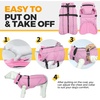 image:imageLelepet Dog Coat for Large Dogs Waterproof Dog Jacket with Harness Built inPink