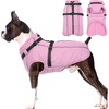 image:imageLelepet Dog Coat for Large Dogs Waterproof Dog Jacket with Harness Built inPink
