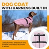 image:imageLelepet Dog Coat for Large Dogs Waterproof Dog Jacket with Harness Built inPink