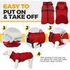 image:imageLelepet Dog Coat for Large Dogs Waterproof Dog Jacket with Harness Built inRed