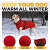 image:imageLelepet Dog Coat for Large Dogs Waterproof Dog Jacket with Harness Built inRed