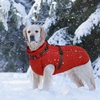 image:imageLelepet Dog Coat for Large Dogs Waterproof Dog Jacket with Harness Built inRed