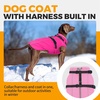 image:imageLelepet Dog Coat for Large Dogs Waterproof Dog Jacket with Harness Built inRose Red