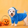 image:imageLelepet Dog Costume Shark Warm Fleece Dog Halloween Hoodie Pink MBlue
