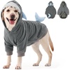 image:imageLelepet Dog Costume Shark Warm Fleece Dog Halloween Hoodie Pink MGrey