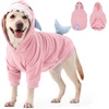 image:imageLelepet Dog Costume Shark Warm Fleece Dog Halloween Hoodie Pink MPink