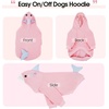 image:imageLelepet Dog Costume Shark Warm Fleece Dog Halloween Hoodie Pink MPink