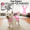 image:imageLelepet Dog Diapers Female Washable Reusable Dog in Heat Diaper L YellowPink