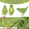 image:imageLelepet Dog Dinosaur Costume Large Dog Halloween Costume Warm Fleece HoodieGreen