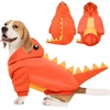 image:imageLelepet Dog Dinosaur Costume Large Dog Halloween Costume Warm Fleece HoodieOrange