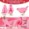 image:imageLelepet Dog Dinosaur Costume Large Dog Halloween Costume Warm Fleece HoodiePink