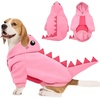 image:imageLelepet Dog Dinosaur Costume Large Dog Halloween Costume Warm Fleece HoodiePink