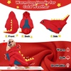 image:imageLelepet Dog Dinosaur Costume Large Dog Halloween Costume Warm Fleece HoodieRed