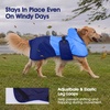 image:imageLelepet Dog RaincoatReflective Dog Rain Jacket with HoodLeash HoleS3XLBlue