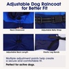 image:imageLelepet Dog RaincoatReflective Dog Rain Jacket with HoodLeash HoleS3XLBlue