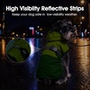 image:imageLelepet Dog RaincoatReflective Dog Rain Jacket with HoodLeash HoleS3XLGreen