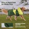 image:imageLelepet Dog RaincoatReflective Dog Rain Jacket with HoodLeash HoleS3XLGreen